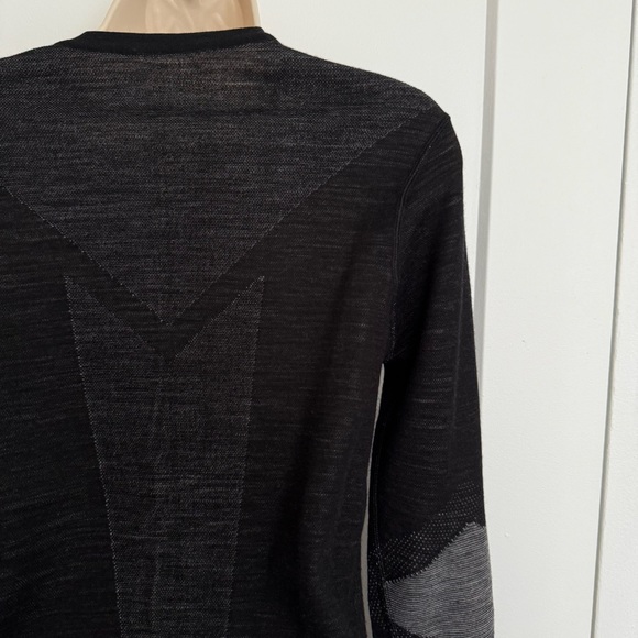 Smartwool - Intraknit™ 200 Thermal Merino Base Layer Crew - Black-White - Picture 10 of 12